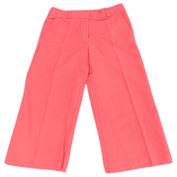 Ann Taylor LOFT Size 6 Peachy Pink Cropped Wide Leg Riviera Pants Cotton-Rayon - Picture 1 of 7